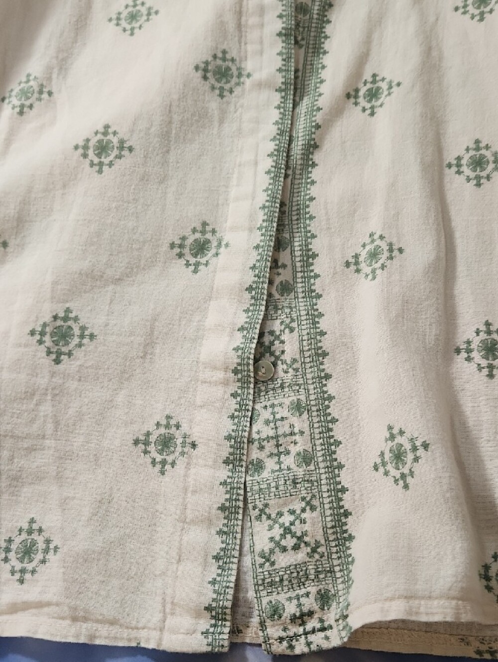 Francesca Bettini Made In Italy, Button-Down Shirt 100% Cotton Linen Blend - Picture 5 of 11